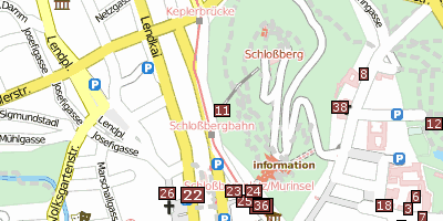 Stadtplan Grazer Schloßbergbahn